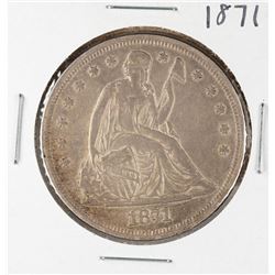 1871 $1 Seated Liberty Silver Dollar Coin