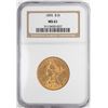 Image 1 : 1895 $10 Liberty Head Eagle Gold Coin NGC MS61
