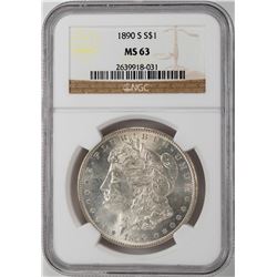 1890-S $1 Morgan Silver Dollar Coin NGC MS63