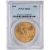 Image 1 : 1910 $20 St. Gaudens Double Eagle Gold Coin PCGS MS63
