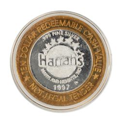 .999 Silver Harrah's Maryland Heights, MO $10 Casino Limited Edition Gaming Token