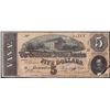 Image 1 : 1864 $5 Confederate States of America Note