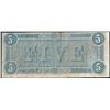 Image 2 : 1864 $5 Confederate States of America Note