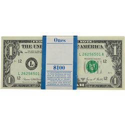 Pack of (100) Consecutive 1969D $1 Federal Reserve Notes