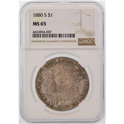 1880-S $1 Morgan Silver Dollar Coin NGC MS65