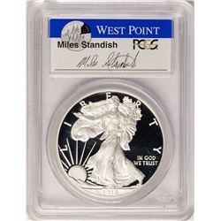 2015-W $1 Proof American Silver Eagle Coin PCGS PR70DCAM W/Miles Standish Signature