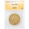 Image 1 : 1850-O $20 Liberty Head Double Eagle Gold Coin ANACS XF40
