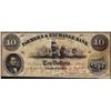 Image 1 : 1853 $10 Farmers & Exchange Bank Charleston, SC Obsolete Note