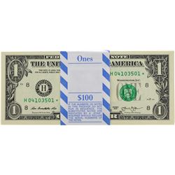 Pack of (100) Consecutive 2013 $1 Federal Reserve STAR Notes St. Louis