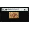 Image 1 : July 17, 1862 First Issue 5 Cent Fractional Currency Note PMG Choice Uncirculated 64EPQ