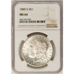 1880-S $1 Morgan Silver Dollar Coin NGC MS64