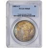 Image 2 : 1885-CC $1 Morgan Silver Dollar Coin PCGS MS65 Nice Toning