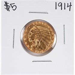 1914 $5 Liberty Head Half Eagle Gold Coin
