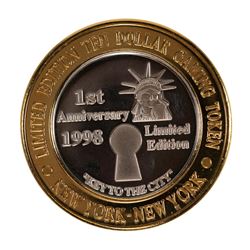 .999 Silver New York New York Casino Las Vegas $10 Limited Edition Gaming Token