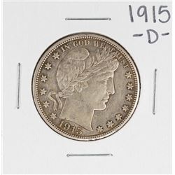 1915-D Barber Half Dollar Coin