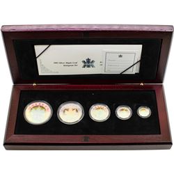 2003 Canada Silver Maple Leaf Hologram (5) Coin Set w/ Box & COA