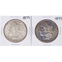 Lot of (2) 1879 $1 Morgan Silver Dollar Coins