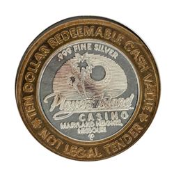 .999 Fine Silver Players Island Casino $10 Casino Limited Edition Gaming Token