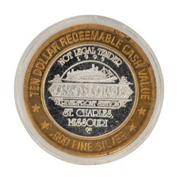 .999 Fine Silver Casino St. Charles Riverfront Station $10 Limited Edition Gaming Token