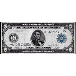 1914 $5 Federal Reserve Bank Note Chicago