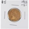 Image 1 : 1912-S $5 Indian Head Half Eagle Gold Coin