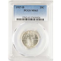 1927-D Standing Liberty Quarter Coin PCGS MS63