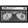 Image 1 : 1899 $1 Black Eagle Silver Certificate Note Fr.236 PMG Very Fine 30