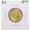 Image 1 : 1899 $5 Liberty Head Half Eagle Gold Coin