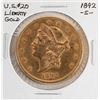 Image 1 : 1892-S $20 Liberty Head Double Eagle Gold Coin
