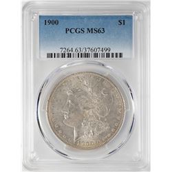 1900 $1 Morgan Silver Dollar Coin PCGS MS63