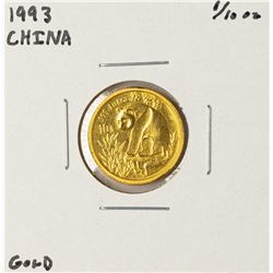 1993 China Panda 1/10 oz Gold Coin