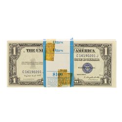Pack of (100) Consecutive 1935G No Motto $1 Silver Certificate Notes