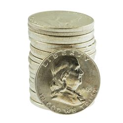Roll of (20) Brilliant Uncirculated 1963-D Franklin Half Dollar Coins
