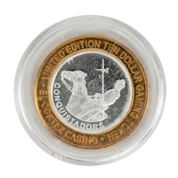 .999 Fine Silver El Cortez Hotel & Casino Las Vegas $10 Limited Edition Gaming Token