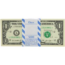 Pack of (100) Consecutive 2013 $1 Federal Reserve STAR Notes San Francisco