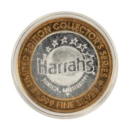 .999 Silver Harrah's Tunica, Mississippi $10 Casino Limited Edition Gaming Token