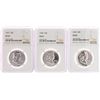 Image 1 : Lot of 1957-1959 Franklin Half Dollar Coins NGC PF67