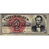 Image 1 : March 3, 1863 50 Cents Fourth Issue Lincoln Fractional Currency Note