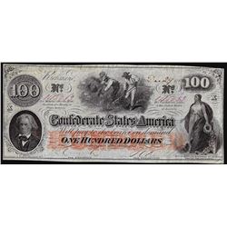 1862 $100 Confederate States of America Note