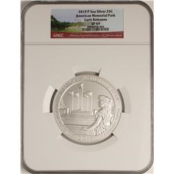 2019-P American Memorial Park 5 Ounce Silver Coin NGC SP69 Early Releases