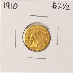 1910 $2 1/2 Indian Head Quarter Eagle Gold Coin