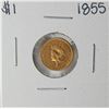 Image 1 : 1855 $1 Indian Princess Head Gold Dollar Coin