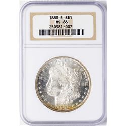 1880-S $1 Morgan Silver Dollar Coin NGC MS66 AMAZING TONING