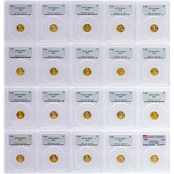 Set of 1986-2005 $5 American Gold Eagle Coins PCGS MS69