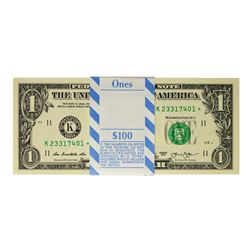 Pack of (100) Consecutive 2013 $1 Federal Reserve STAR Notes Dallas