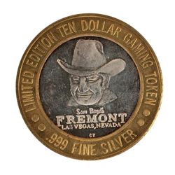 .999 Fine Silver Sam Boyd's Fremont Las Vegas, NV $10 Limited Edition Gaming Token
