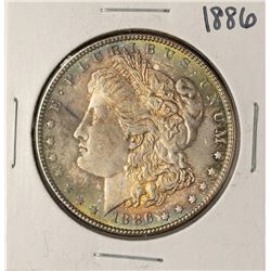 1886 $1 Morgan Silver Dollar Coin Amazing Toning