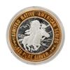 Image 2 : .999 Silver Sitting Bull $10 Casino Limited Native American Series Gaming Token