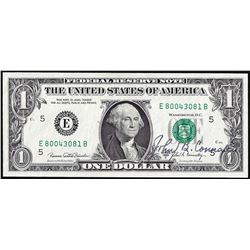 1969C $1 Federal Reserve Note with Courtesy Autograph