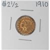 Image 1 : 1910 $2 1/2 Indian Head Quarter Eagle Gold Coin